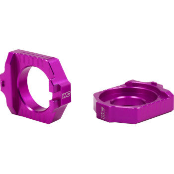 WORKS CONNECTION Elite Axle Block Kit - Purple - Gas Gas/Husqvarna/KTM 17-P252