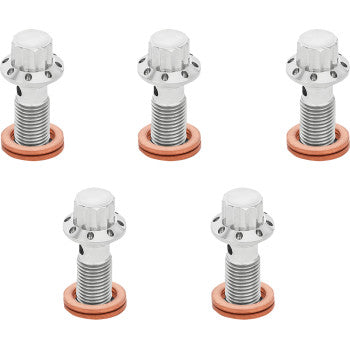 ARLEN NESS Bolt Banjo 5pk M10x1.25 Polished 12pt Single F/R Mc Softail 300-860