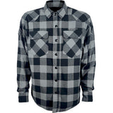 GERBING HEATED CLOTHING 7 V Battery Heated Flannel Shirt - Gray/Black - Large GER7VFS-BG-L