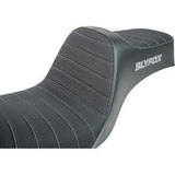 SLYFOX Highnoon Seat - Vinyl - Classic Stitch - Gray Logo - Dyna '12-'16 4694B-slyfox