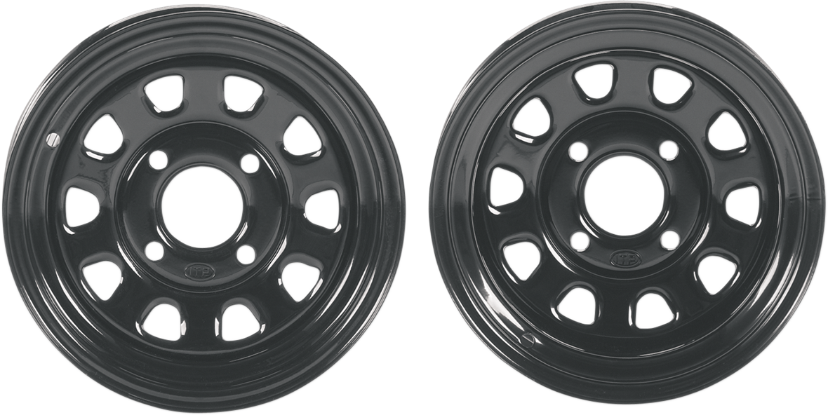 ITP Delta Steel Wheel - Front/Rear - Black - 12x7 - 4/110 - 4+3 1221753014