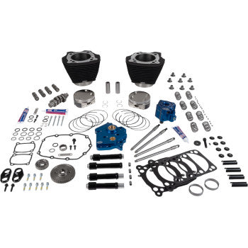 S&S CYCLE 129" Power Package - HPT496 - Gear Drive - Oil Cooled - Black w/o Highlights - M8 0904-0183