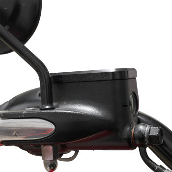 THRASHIN SUPPLY CO. Master Cylinder Cover - Brake - Front - Black/Twice-Cut TSC-3176-4