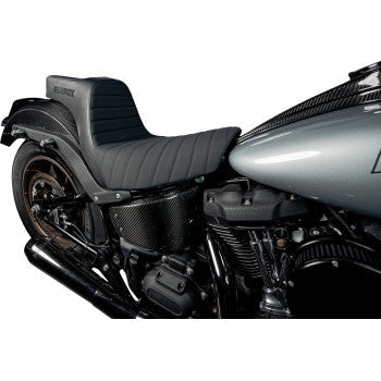 SLYFOX Highnoon Seat - Vinyl - Classic Stitch - Black Logo - FL/FX '18-'24 4701A-slyfox