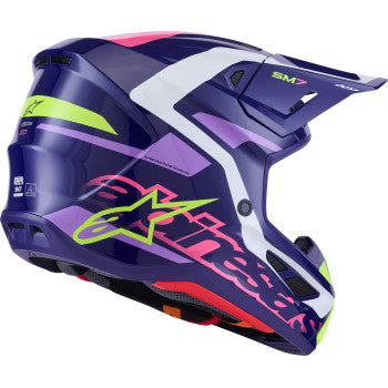 ALPINESTARS SM7 Helmet - Deed - Gloss Purple/Pink - Small 8302426-3142-S