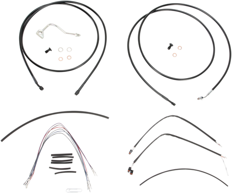 BURLY BRAND Control Kit - 15" Ape Hanger Handlebars - ABS B30-1116