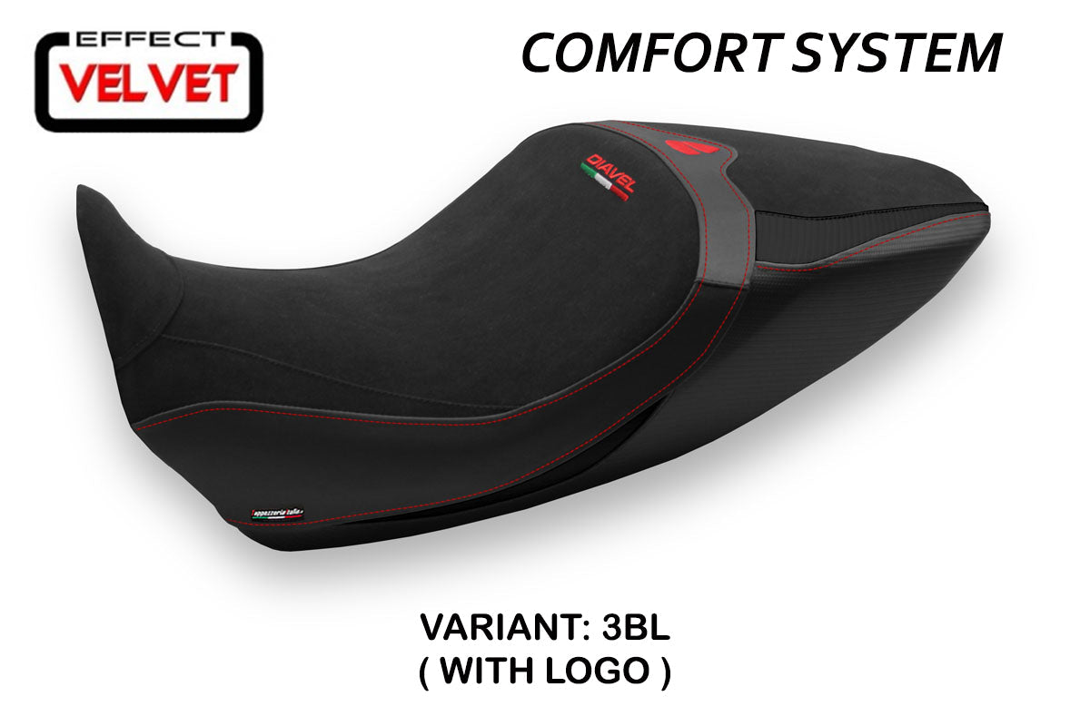 Tappezzeria Italia Ducati Diavel 1260 2019-2023 Seat Cover Comfort in Black