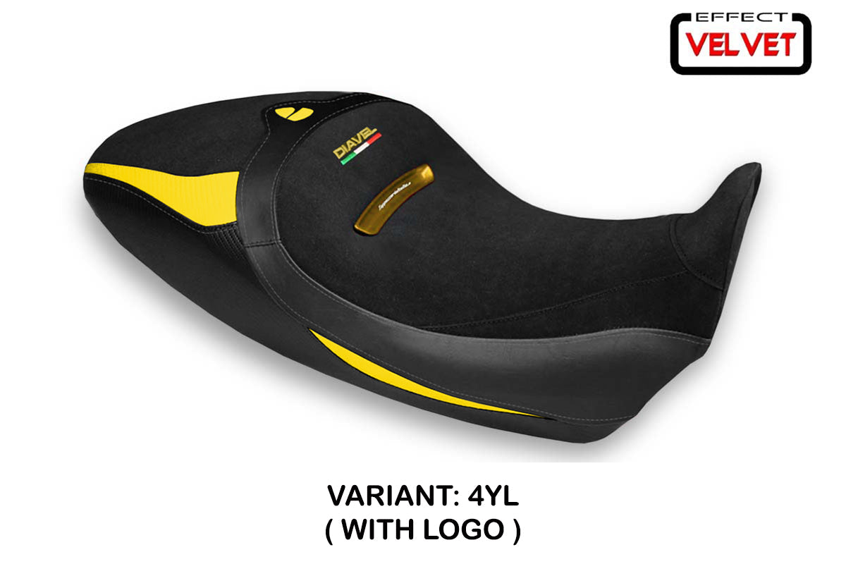 Tappezzeria Italia Ducati Diavel 1260 1260S 2019-2023 Seat Cover in Yellow and Black