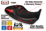 Tappezzeria Italia Ducati Diavel 1260 1260S 2019-2023 Seat Cover Comfort in Red and Black