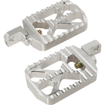 JOKER MACHINE Bear Claw Footpegs - Silver - Harley-Davidson 08-646-3