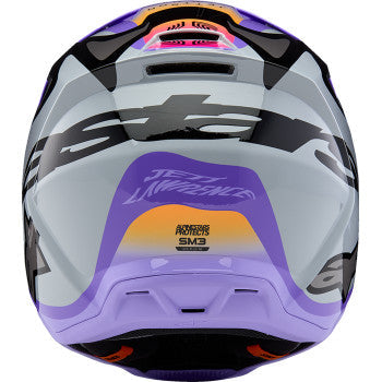 ALPINESTARS Youth SM3 Helmet - Jettson - Glosss Black/Gray/Purple - Small 8303226-9277-YS