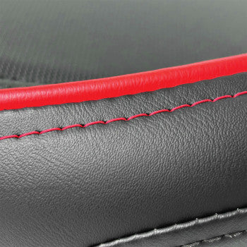 SHOW CHROME Ryker Combat Seat - Black w/ Red Trim - Can-Am Ryker 41-429