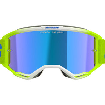 ALPINESTARS GOGGLES Goggle Vision 5 Blaze Ylw/Bl Mirror-Blue 5102125-5007