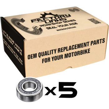 FACTORY LINKS Wheel Bearings - Double Seal - 6905 2RS - 25x42x9 - 5 Pack WBE-E-019