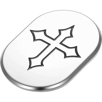 FIGURATI DESIGNS Antenna Cover - Right Rear Fender - Cross - Chrome  FD41-AC-SS-RT