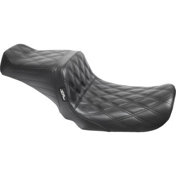 LE PERA Tailwhip Seat - Double Diamond - Black - FXD '04-'05 LF-581DD