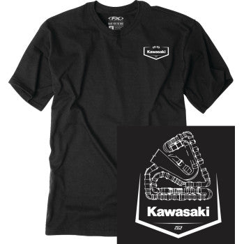 FACTORY EFFEX Kawasaki Track T-Shirt - Black - Medium 28-87102