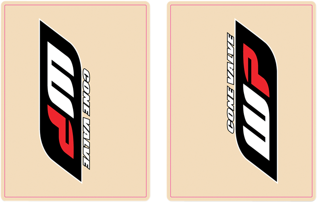 FLU DESIGNS INC. Upper Fork Decal - WP - Red/Black 1018
