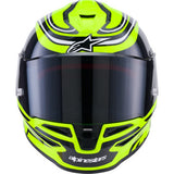 ALPINESTARS Supertech R7 Helmet - Zeal - 22.06 - Gloss Yellow Fluo/Black/White - Small  8202826-5021-S