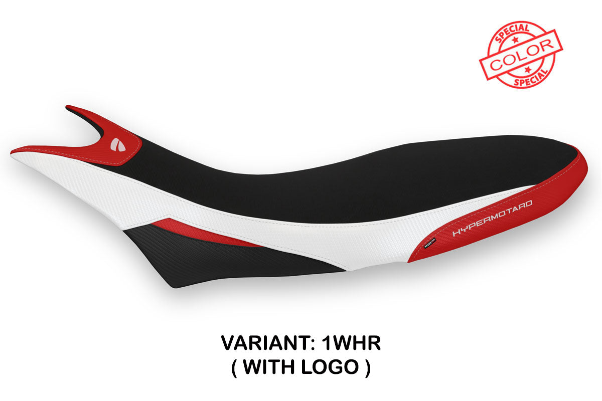 Tappezzeria Italia Ducati Hypermotard 950 2019-2025 Seat Cover in White and Red