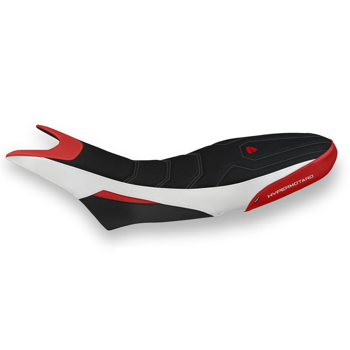 Tappezzeria Italia Ducati Hypermotard 950 2019-2025 Seat Cover Ultragrip in White, Red and Black