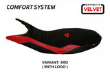 Tappezzeria Italia Ducati Hypermotard 821 939 2013-2018 Seat Cover Comfort in Red and Black