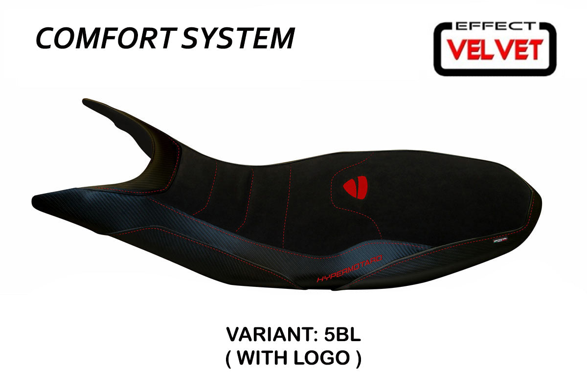 Ducati Hypermotard 821 939 2013-2018 Seat Cover Tappezzeria Italia Comfort in Black