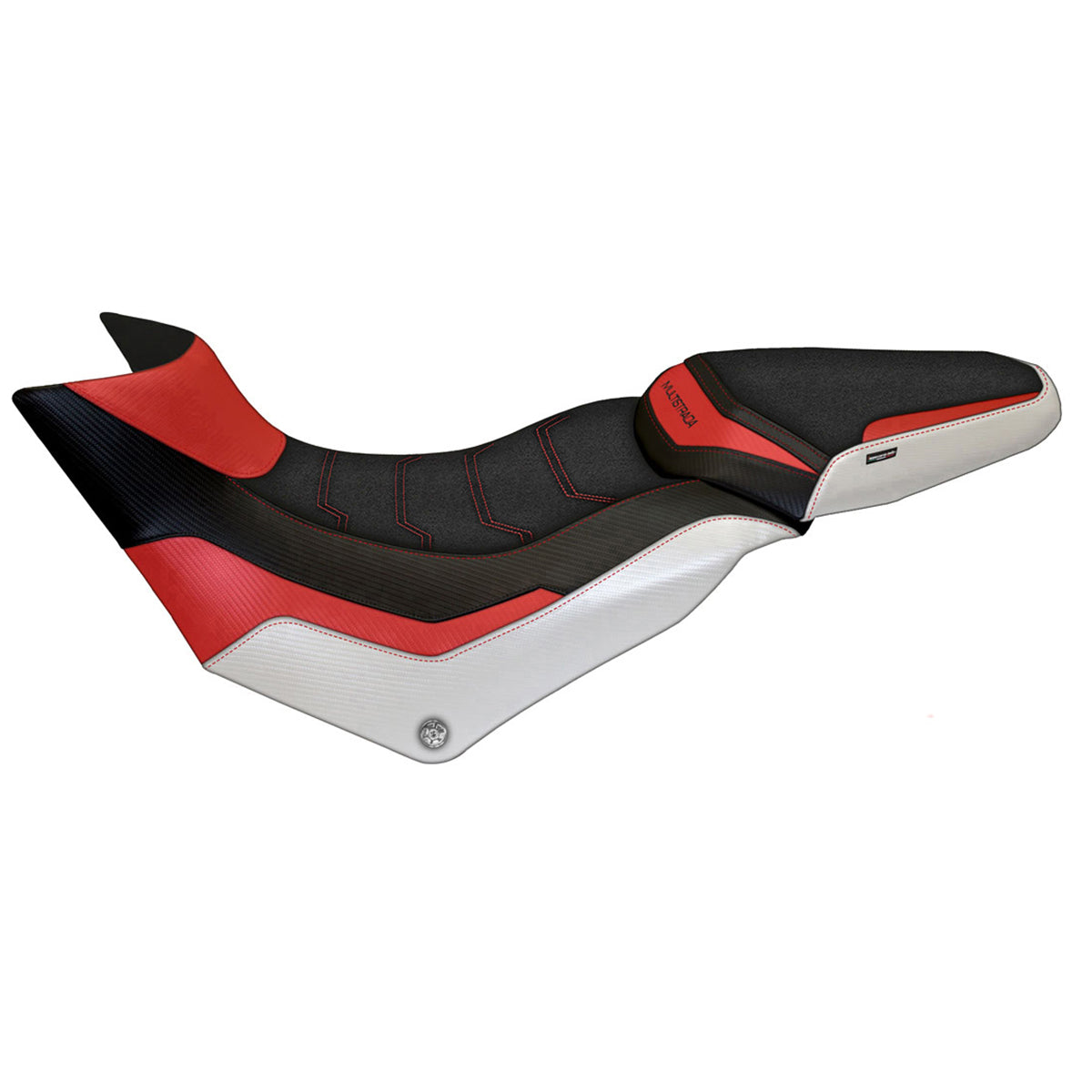 Tappezzeria Italia Ducati Multistrada 950 2017-2021 Seat Cover Ultragrip in Red and White