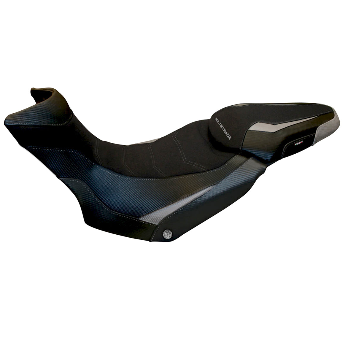 Tappezzeria Italia Ducati Multistrada 1200 1260 Enduro 2016-2021 Seat Cover in Grip Silver