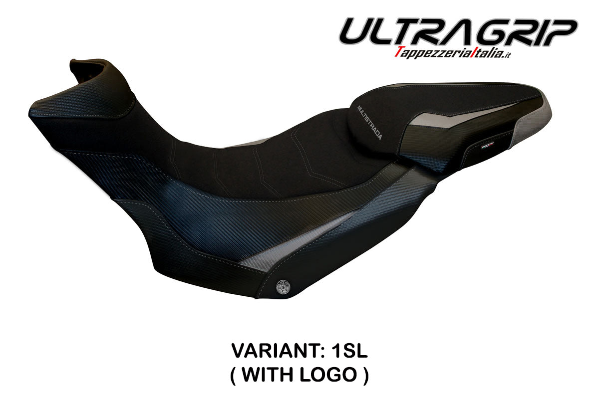 Tappezzeria Italia Ducati Multistrada 1200 1260 Enduro 2016-2021 Seat Cover in Grip Silver