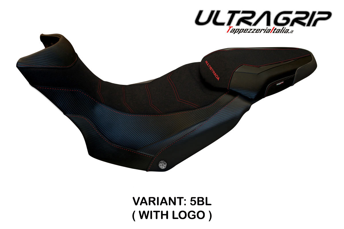 Tappezzeria Italia Ducati Multistrada 1200 1260 Enduro 2016-2021 Seat Cover in Grip Black
