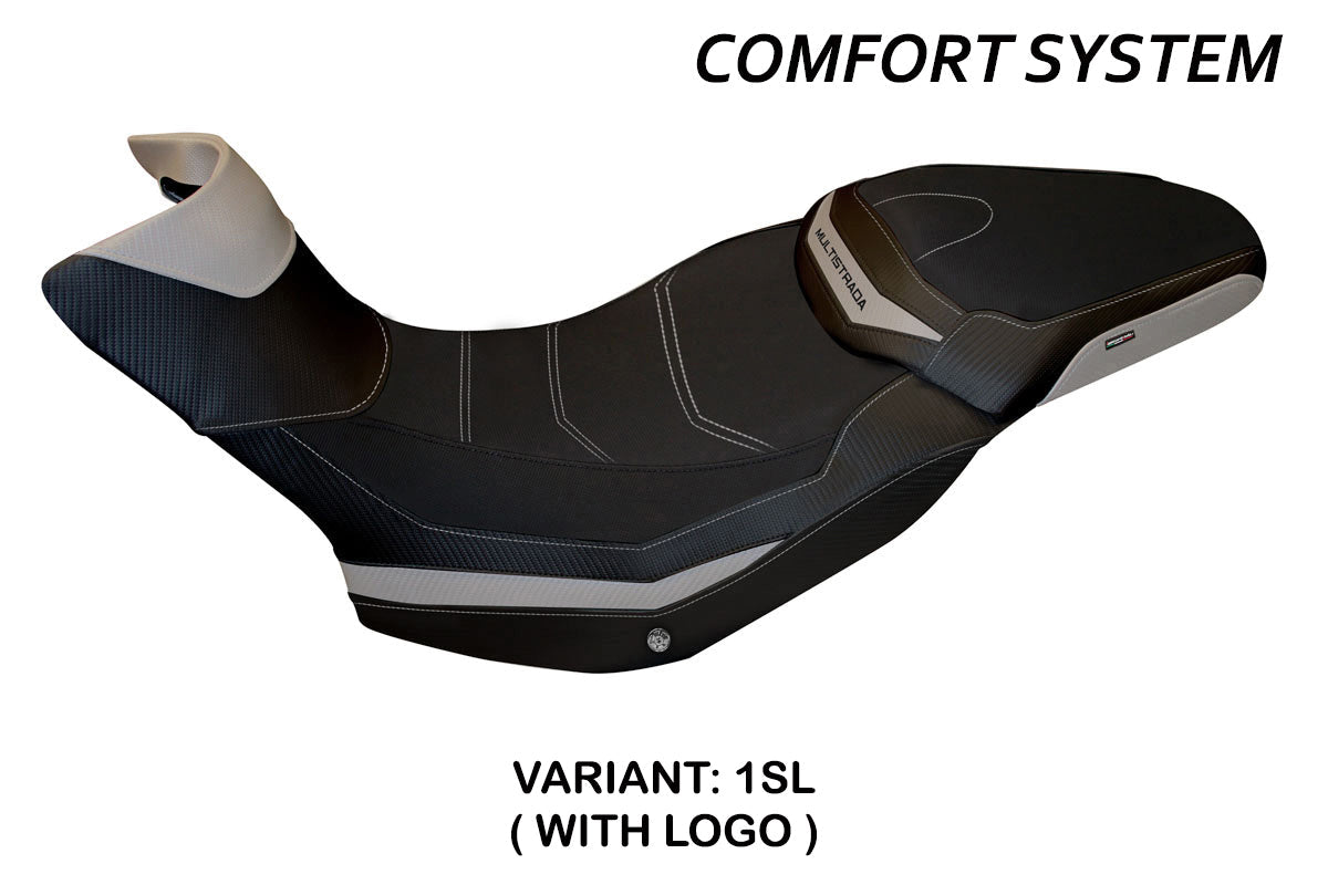 Tappezzeria Italia Ducati Multistrada 1200 1260 Enduro 2016-2021 Seat Cover Comfort in Silver