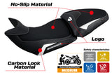 Ducati Multistrada V2 2021-2024 Seat Cover Tappezzeria Italia in White and Black