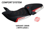 Tappezzeria Italia Ducati Multistrada V2 2021-2024 Seat Cover Comfort in White and Red
