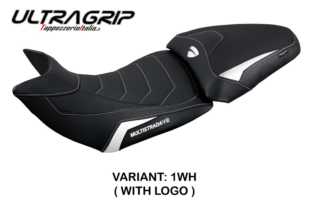 Tappezzeria Italia Ducati Multistrada V2 2021-2024 Seat Cover Ultragrip in White