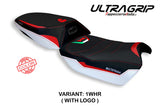 Tappezzeria Italia Ducati Multistrada V4 2021-2025 Heated Seat Cover Ultragrip in White and Red