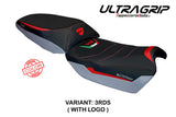 Tappezzeria Italia Ducati Multistrada V4 Rally 2023-2025 Seat Cover Ultragrip in Red and Silver