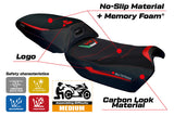 Tappezzeria Italia Ducati Multistrada V4 Rally Heat 2023-2025 Seat Cover Comfort in Red and Black