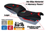 Tappezzeria Italia Ducati Multistrada V4 Rally Heat 2023-2025 Seat Cover Comfort in Red and Silver