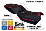 Tappezzeria Italia Ducati Multistrada V4 Rally 2023-2025 Seat Cover heated Ultragrip in Red and Black