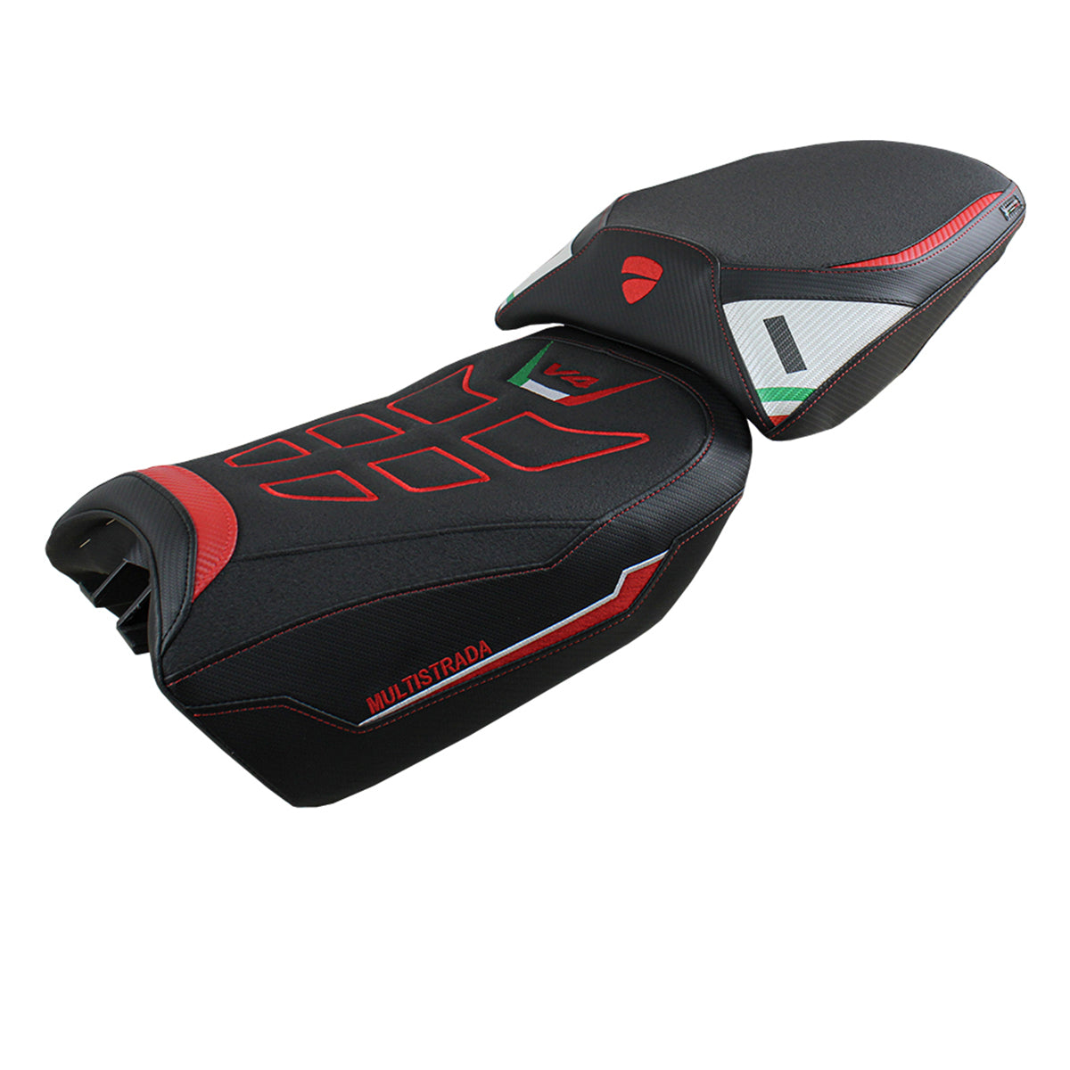 Tappezzeria Italia Ducati Multistrada V4 Pikes Peak 2022-2025 Seat Cover Ultragrip in White