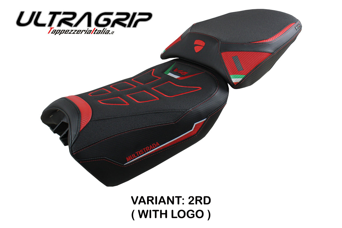 Tappezzeria Italia Ducati Multistrada V4 Pikes Peak 2022-2025 Seat Cover Ultragrip in Red