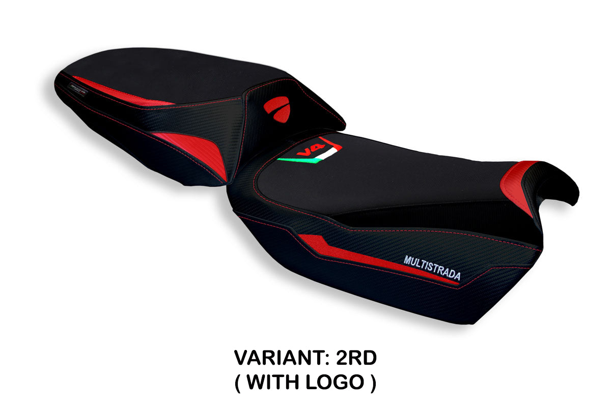 Tappezzeria Italia Ducati Multistrada V4 V4S 2021-2025 Seat Cover in Red and Black
