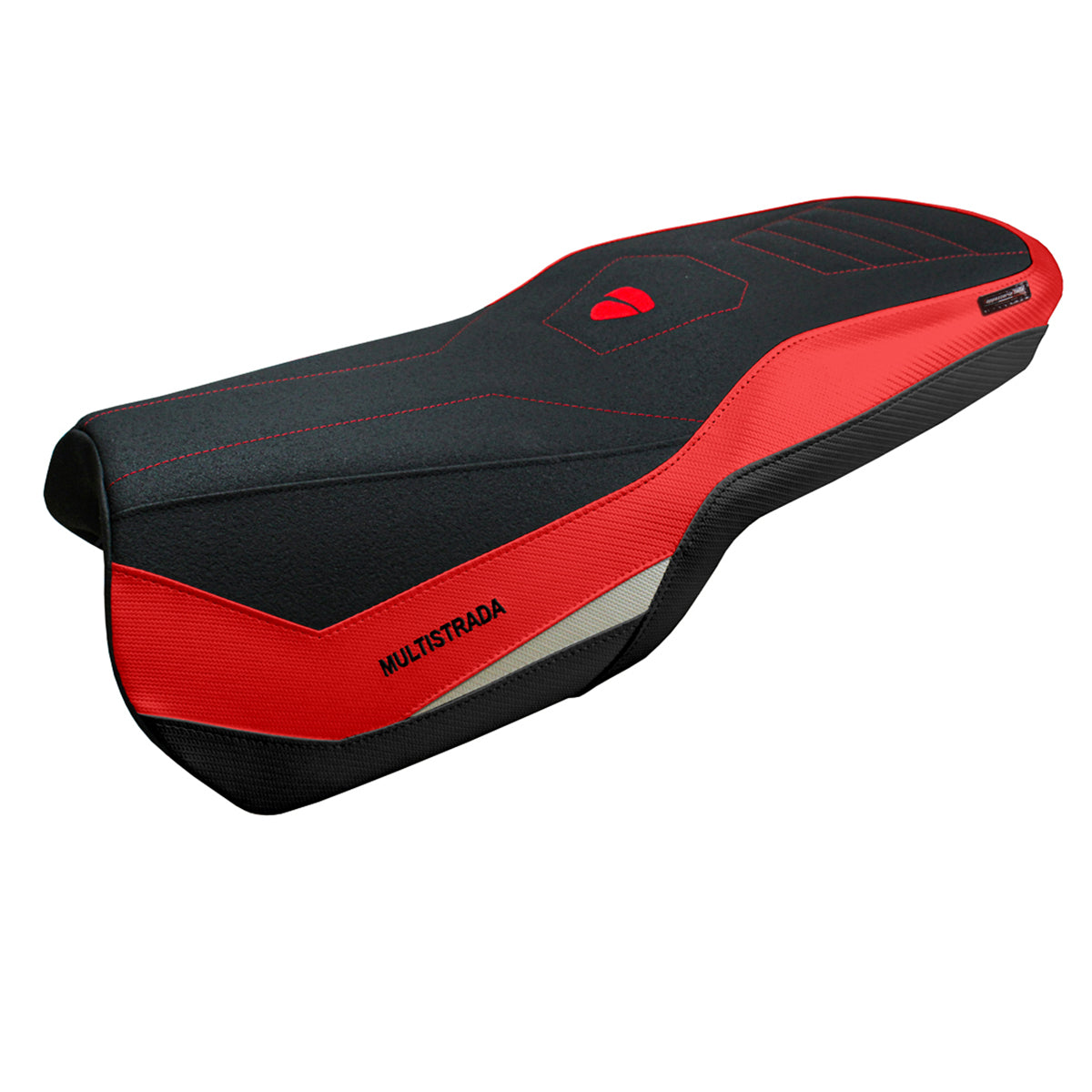 Tappezzeria Italia Ducati Multistrada V4 2021-2025 Rally Seat Cover Comfort Red Silver