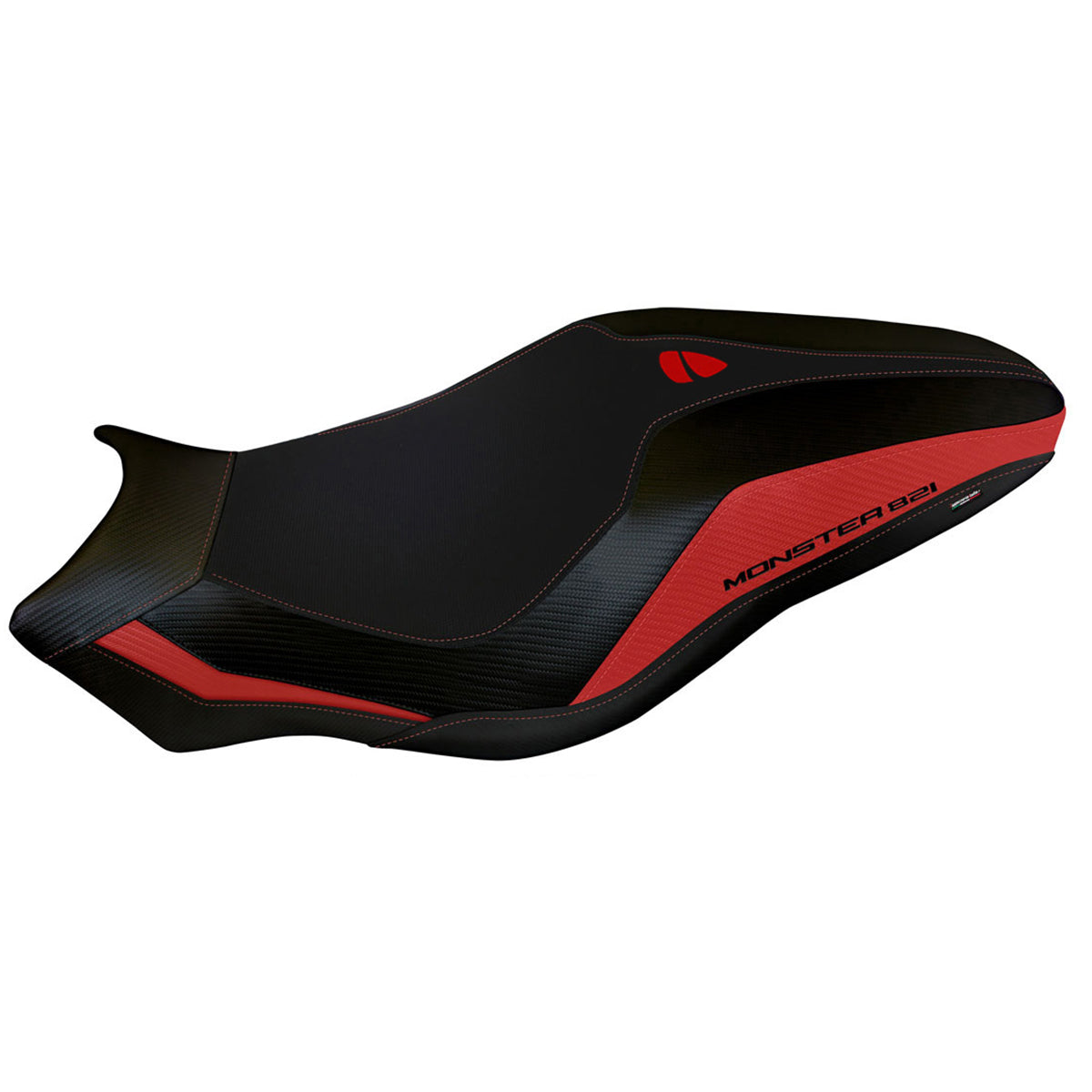 Tappezzeria Italia Ducati Monster 821 1200 2017-2020 Seat Cover in Red and Black