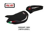 Tappezzeria Italia Ducati Panigale 1299 2015-2018 Seat Cover in White and Black
