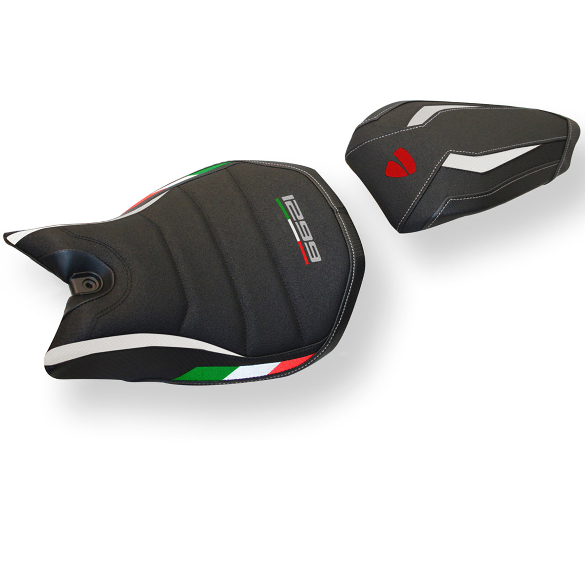 Tappezzeria Italia Ducati Panigale 1299 2015-2018 Seat Cover Ultragrip in White and Black