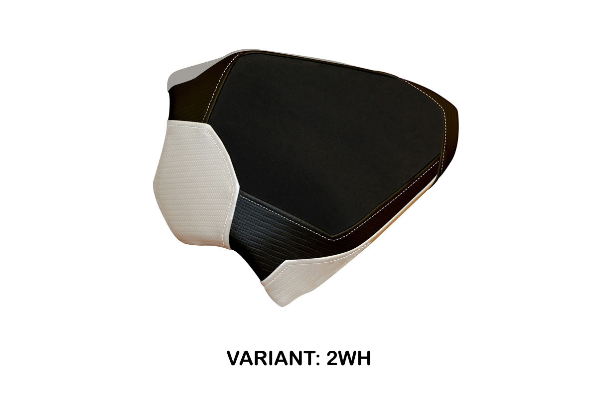 Tappezzeria Italia Ducati Panigale V4 Passenger 2018-2024 Seat Cover in White and Black