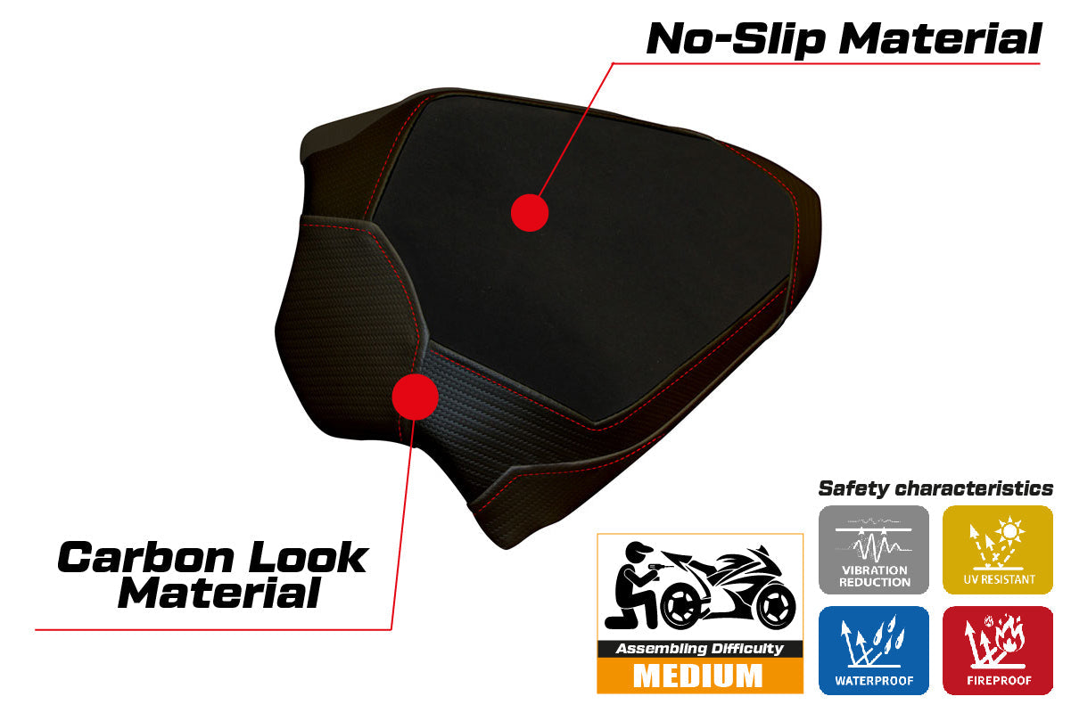 Tappezzeria Italia Ducati Panigale V4 2018-2024 Passenger Seat Cover in Black
