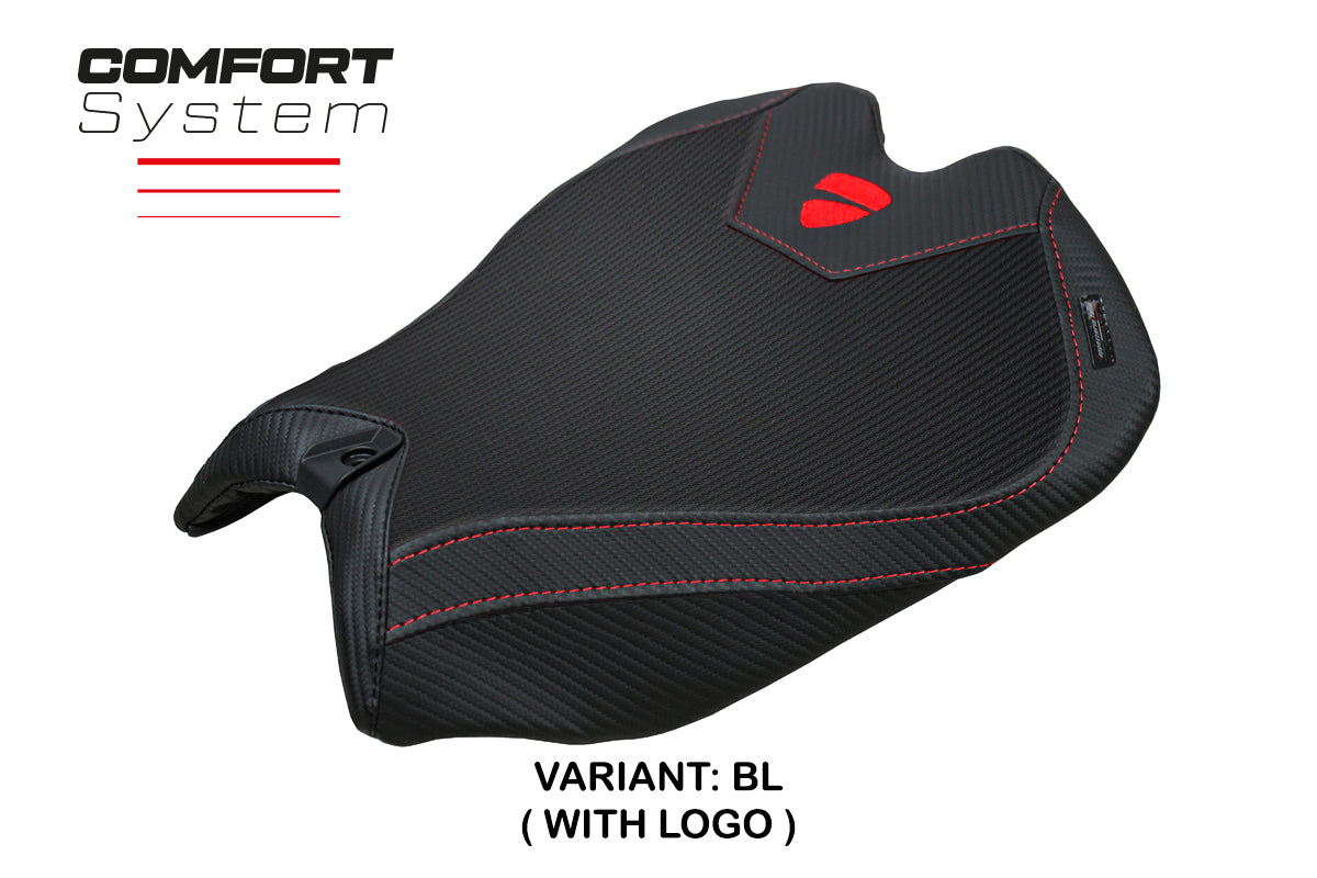 Tappezzeria Italia Ducati Panigale V4 2025 Seat Cover Comfort Black Ducati Logo